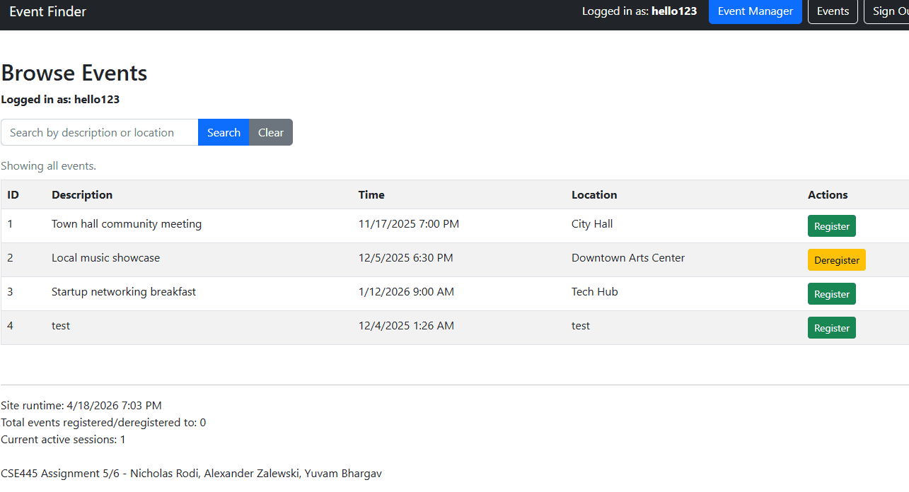 Event Finder